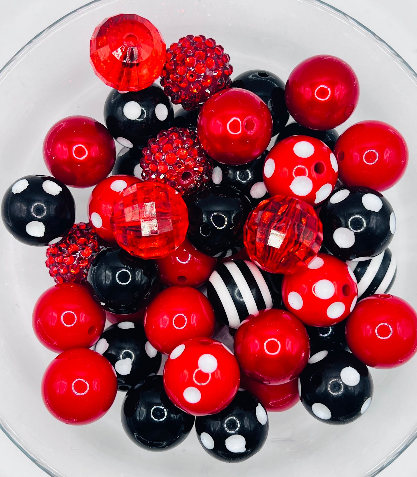 Ladybug 50 piece Acrylic Bead Mix
