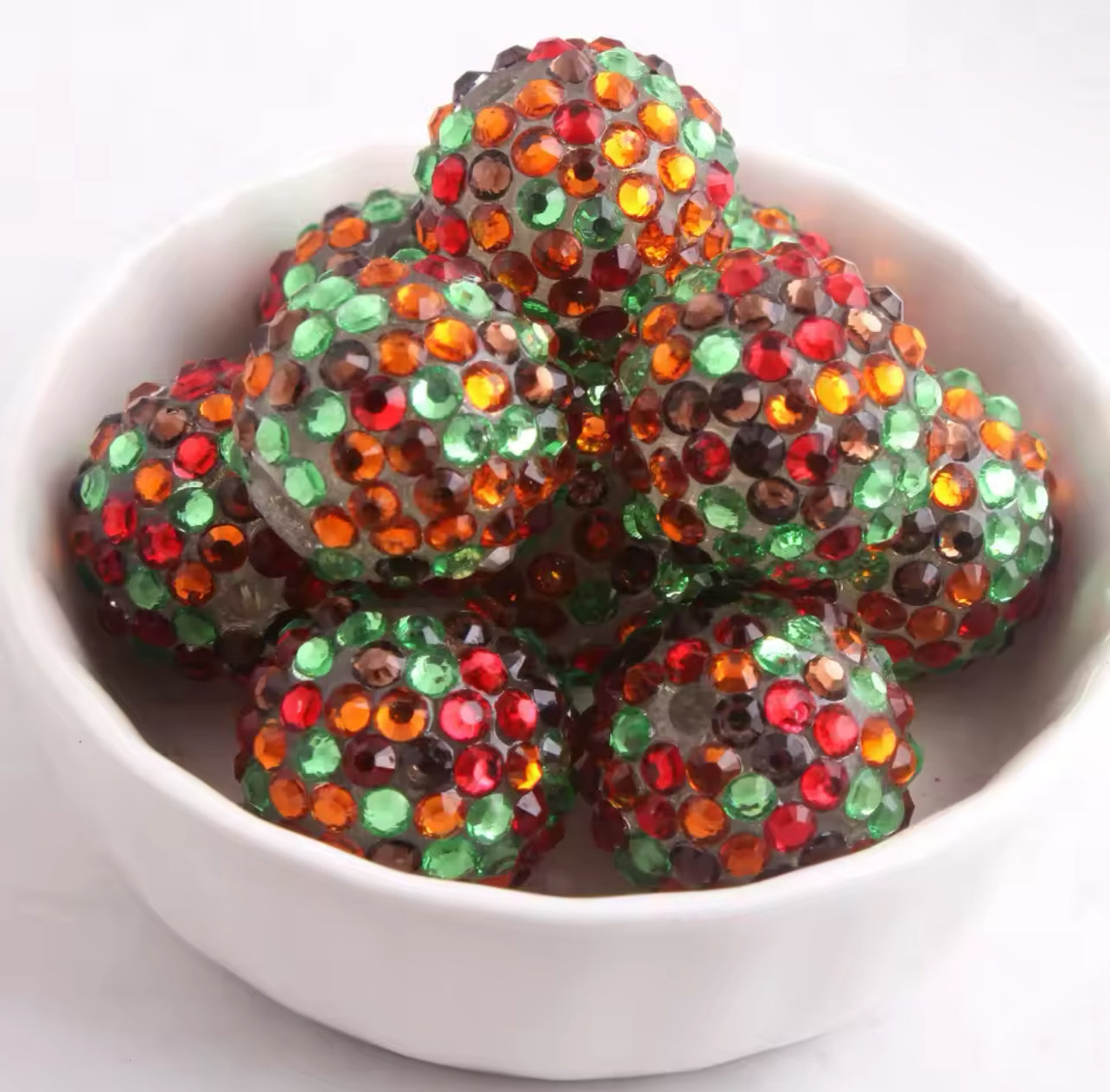 Gobble Glow Rhinestone Acrylic Bead 20mm