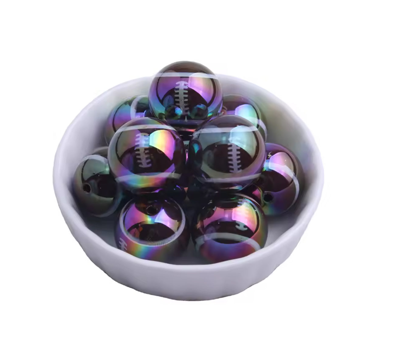 Football UV Acrylic Bead 20mm