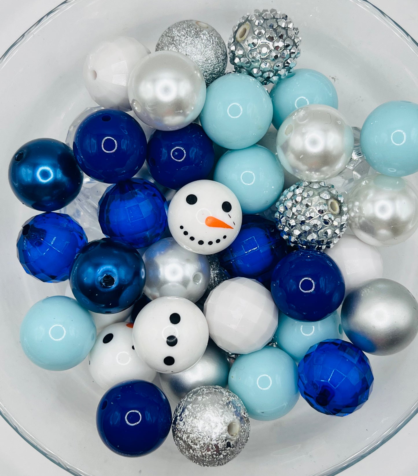 Snowman 50 piece Acrylic Bead Mix