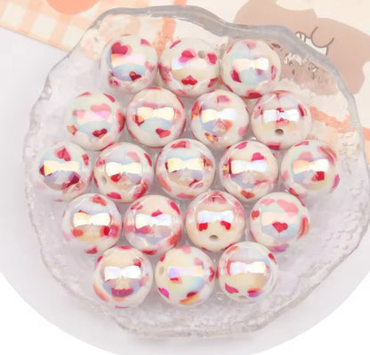 Heart UV AB Acrylic 16mm Bead