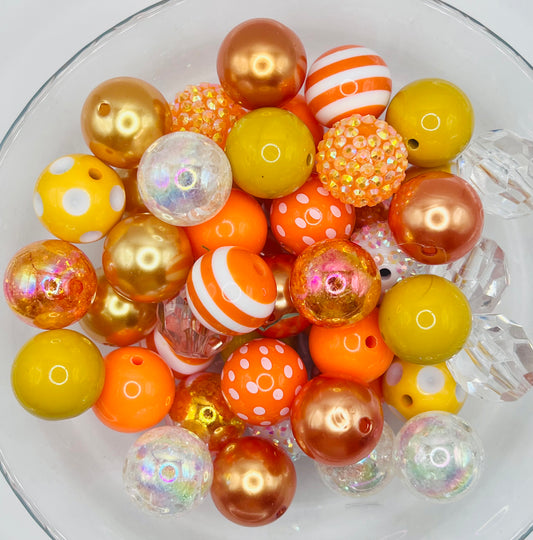 Citrus Twist 50 piece Acrylic Bead Mix
