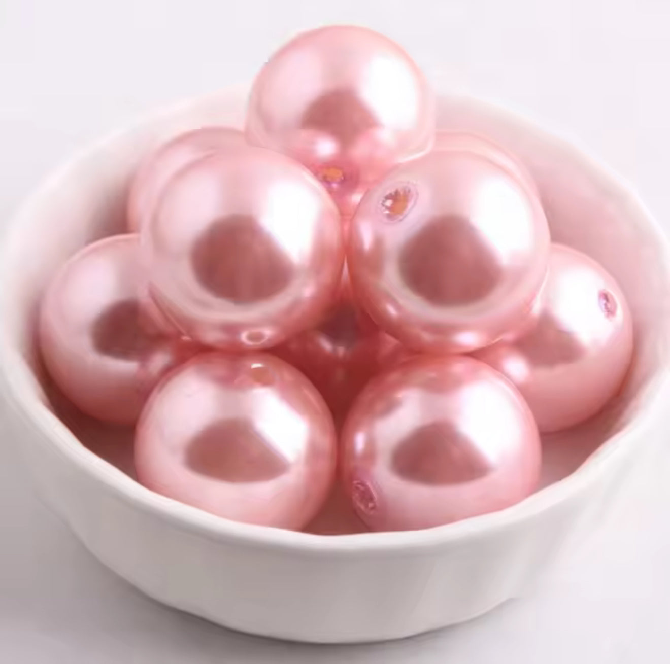 Pink Pearl Chunky Acrylic 20mm Bead