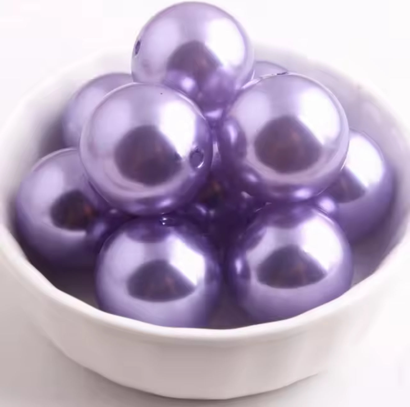 Purple Pearl Chunky Acrylic 20mm Bead