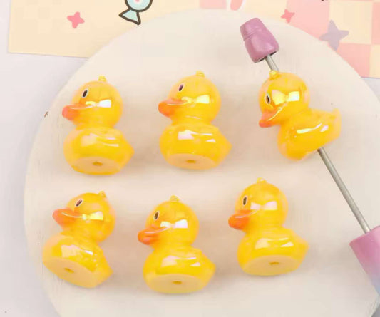 Yellow Duckie 20mm Acrylic Beads