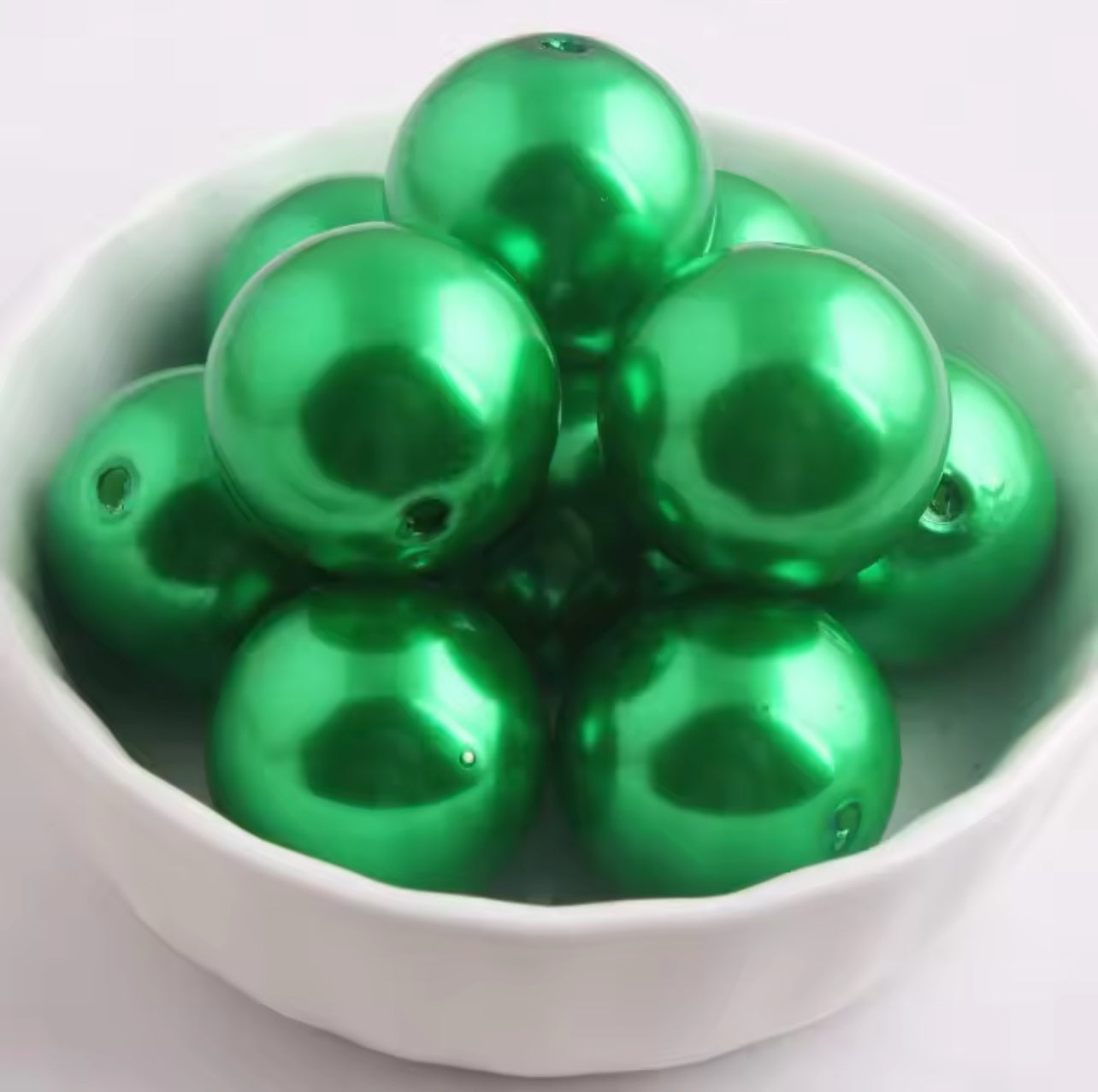 Green Pearl Chunky Acrylic 20mm Bead