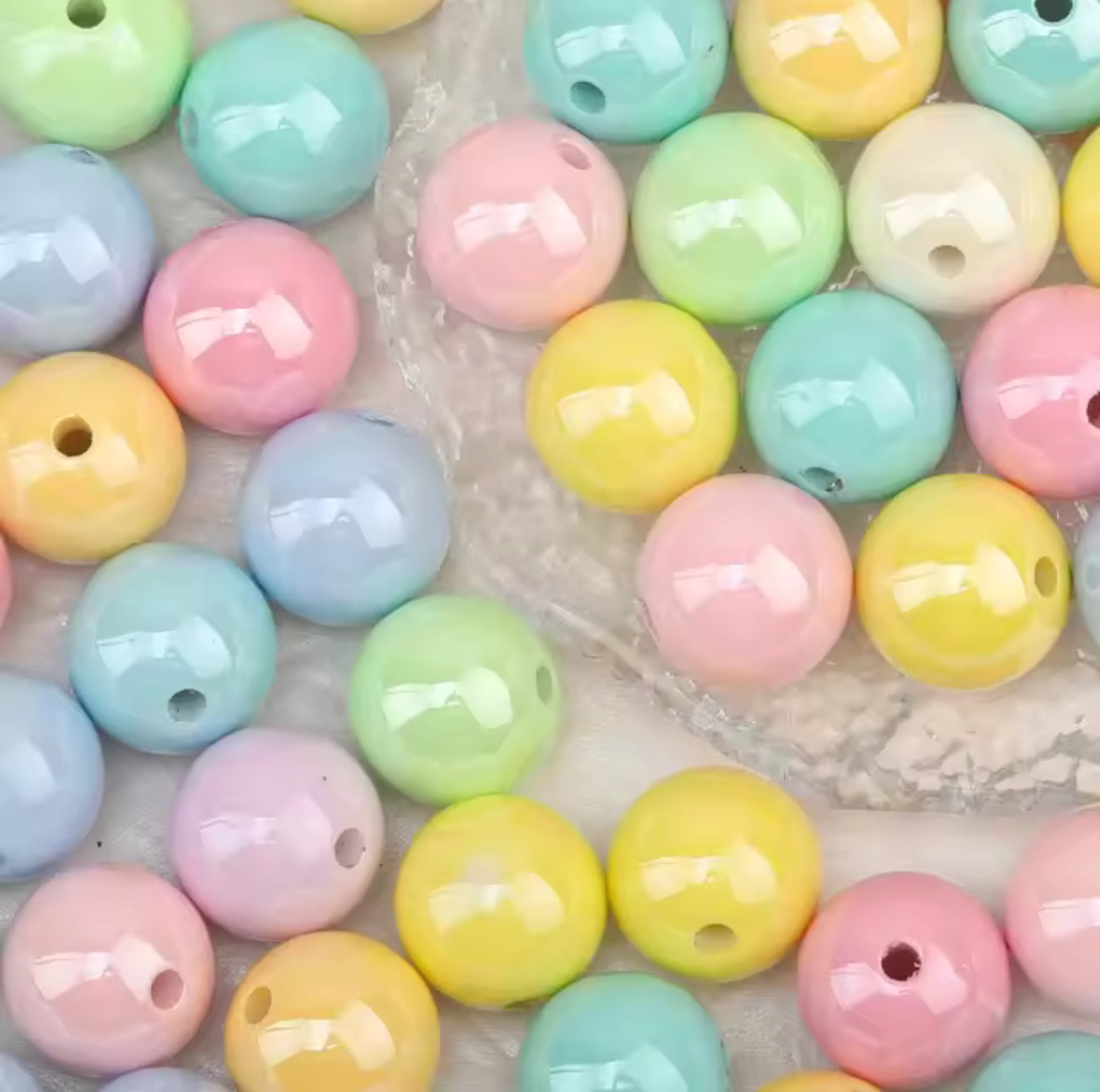 Pastel UV 16mm Acrylic Bead Set of 5
