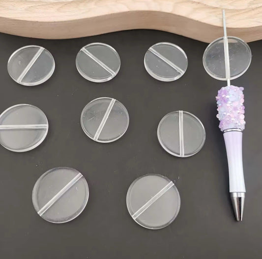 Blank Flat Acrylic 32mm Bead