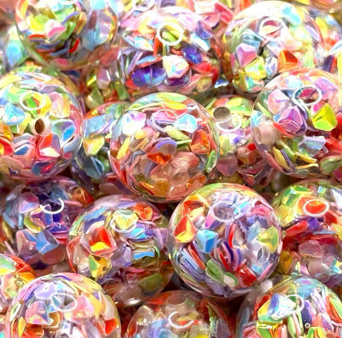 Confetti UV 16mm Acrylic Bead Set of 5