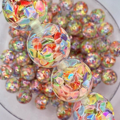 Confetti UV 16mm Acrylic Bead Set of 5