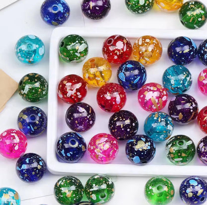 Speckled 16mm Chunky Acrylic Bead Set of 5
