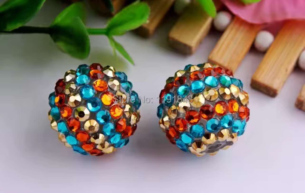 Western Stripe Rhinestone Acrylic Bead 20mm – Bramsea Designs